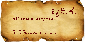 Ölbaum Alojzia névjegykártya